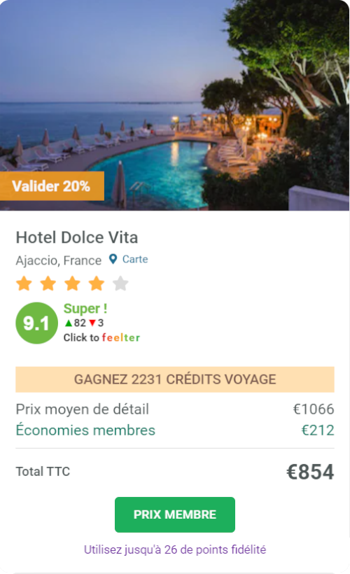 travel advantage prix